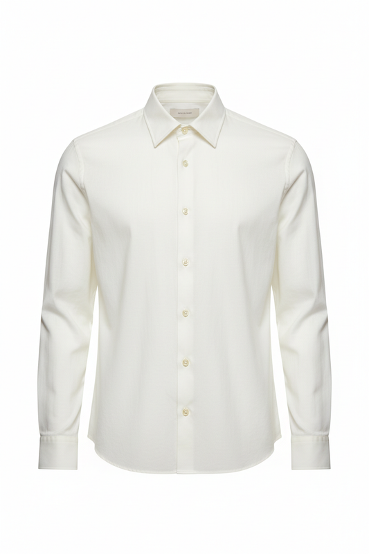 Casual Shirt in Deep Wine Red - Front View