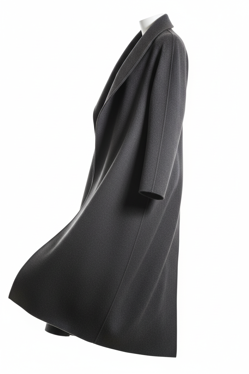 Long Coat in Dark Gray - 45 Degree Angle