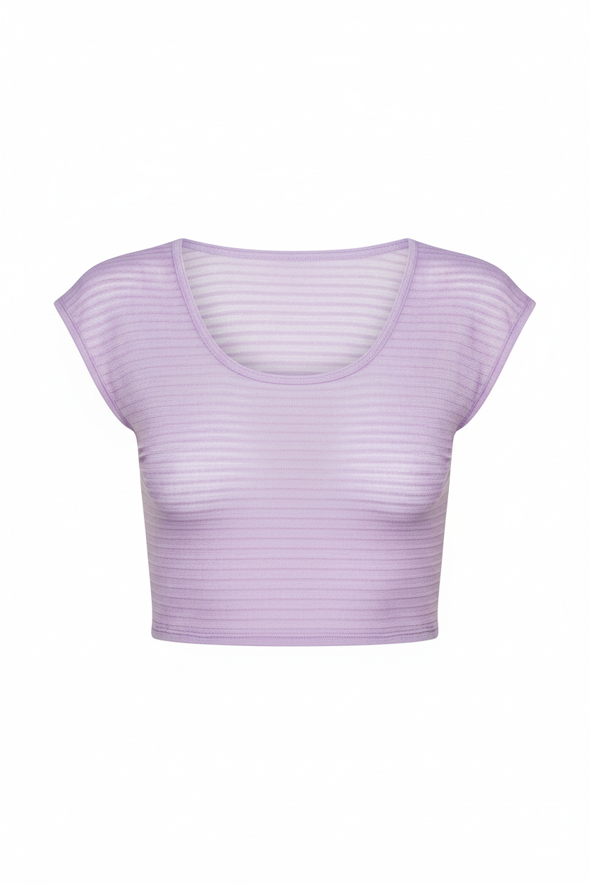 Crop Top in Lavender - Front View