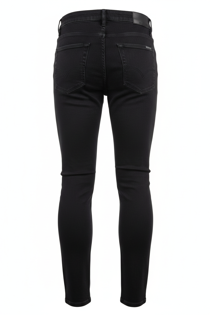 Slim-Fit Jeans in Black - Back View
